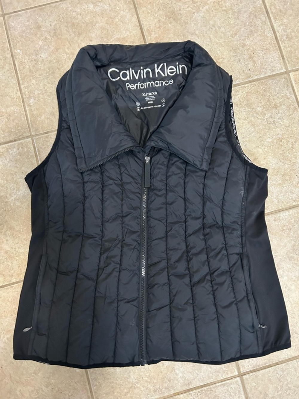 Calvin Klein Performance Black Quilted Insulated Vest